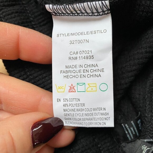 𝅺RDI Bnwot Waffle Joggers New Stretch Drawstring Black Pants - Picture 9 of 13